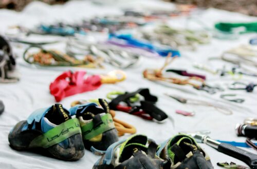 image of rock climbing gear